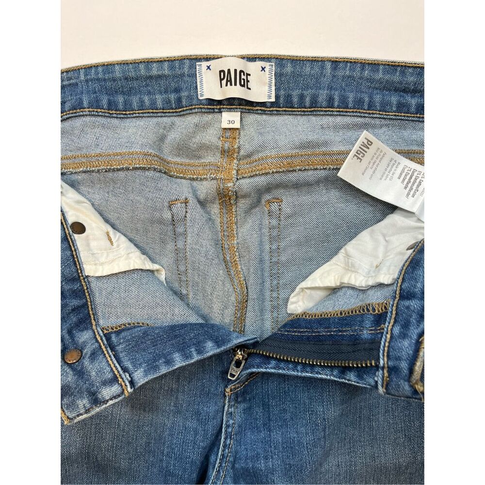PAIGE Verdugo Ankle Jeans Mira Wash Women’s Size 30 Mid Rise Skinny Stretch - Picture 4 of 12